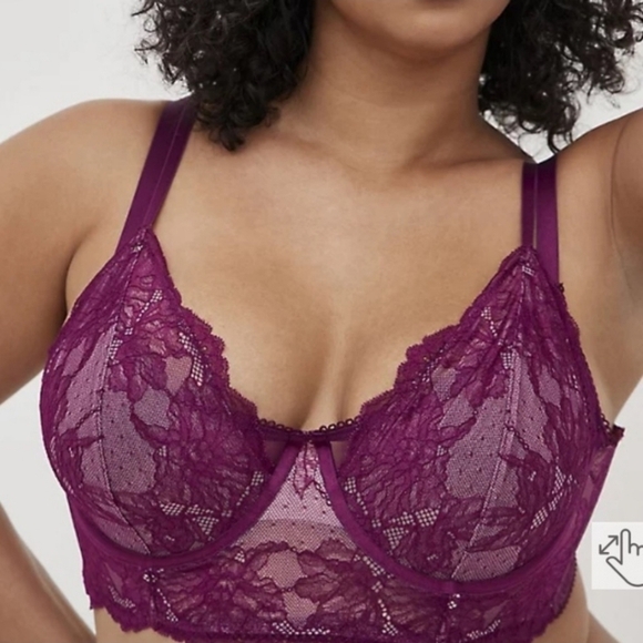 Torrid Bra! Purple Lace! Underwire! Size 0X! NWT! - Picture 4 of 9